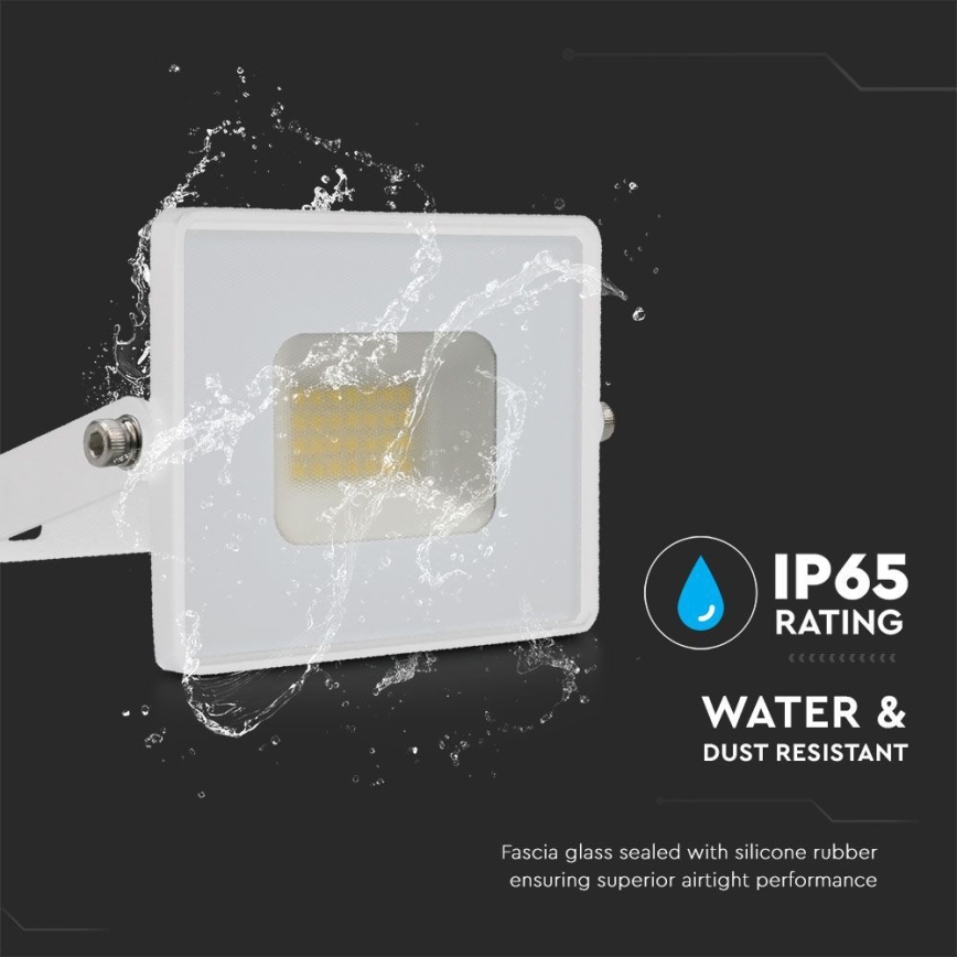 LED Schijnwerper LED/20W/230V 6500K IP65 wit