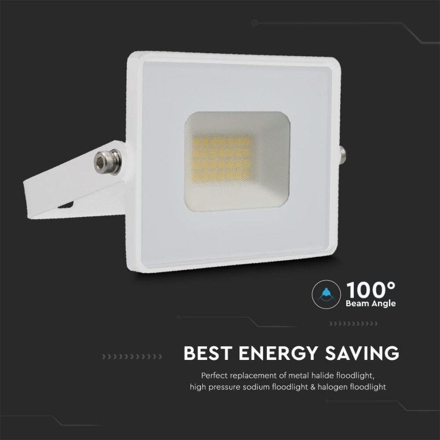 LED Schijnwerper LED/20W/230V 6500K IP65 wit