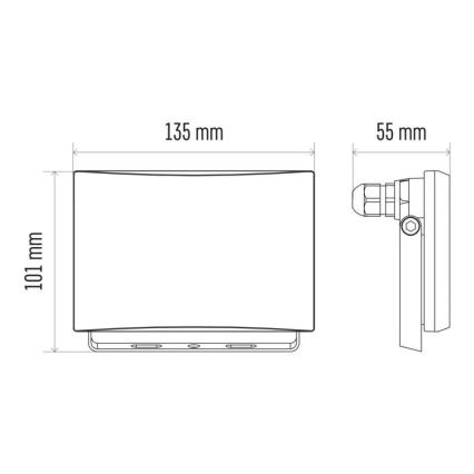 LED Schijnwerper LED/20W/230V IP65