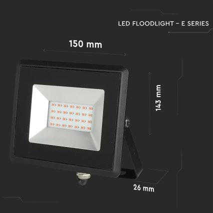 LED Schijnwerper LED/20W/230V IP65 roze lamp