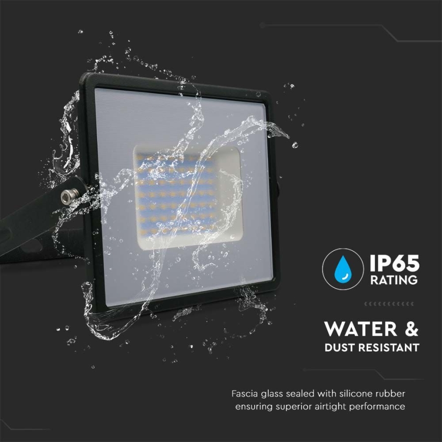 LED Schijnwerper LED/50W/230V 4000K IP65 zwart