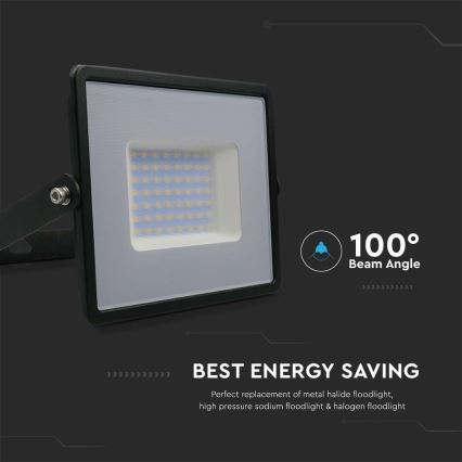 LED Schijnwerper LED/50W/230V 4000K IP65 zwart