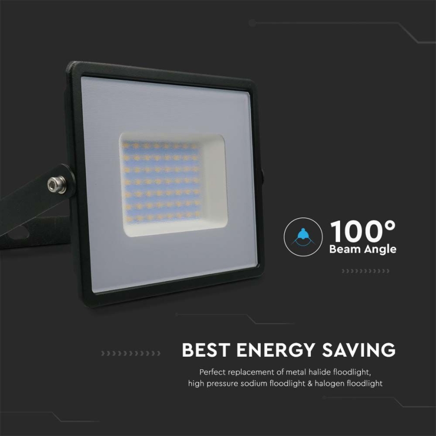 LED Schijnwerper LED/50W/230V 4000K IP65 zwart
