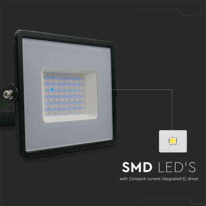 LED Schijnwerper LED/50W/230V 4000K IP65 zwart