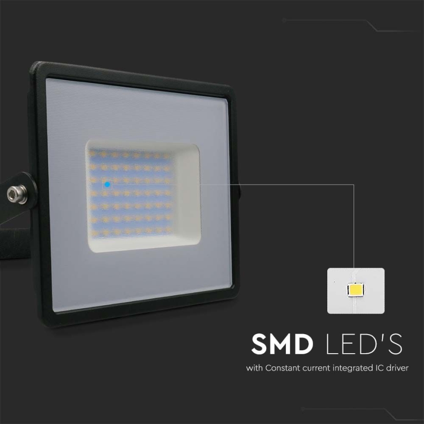 LED Schijnwerper LED/50W/230V 4000K IP65 zwart