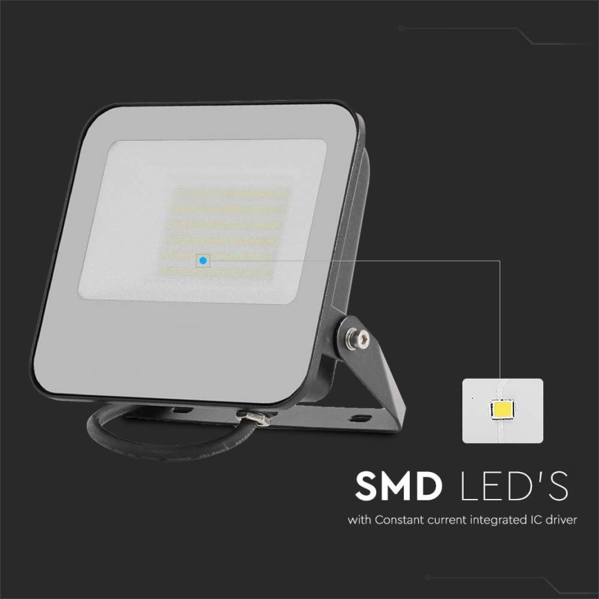 LED Schijnwerper LED/50W/230V 4000K IP65 zwart