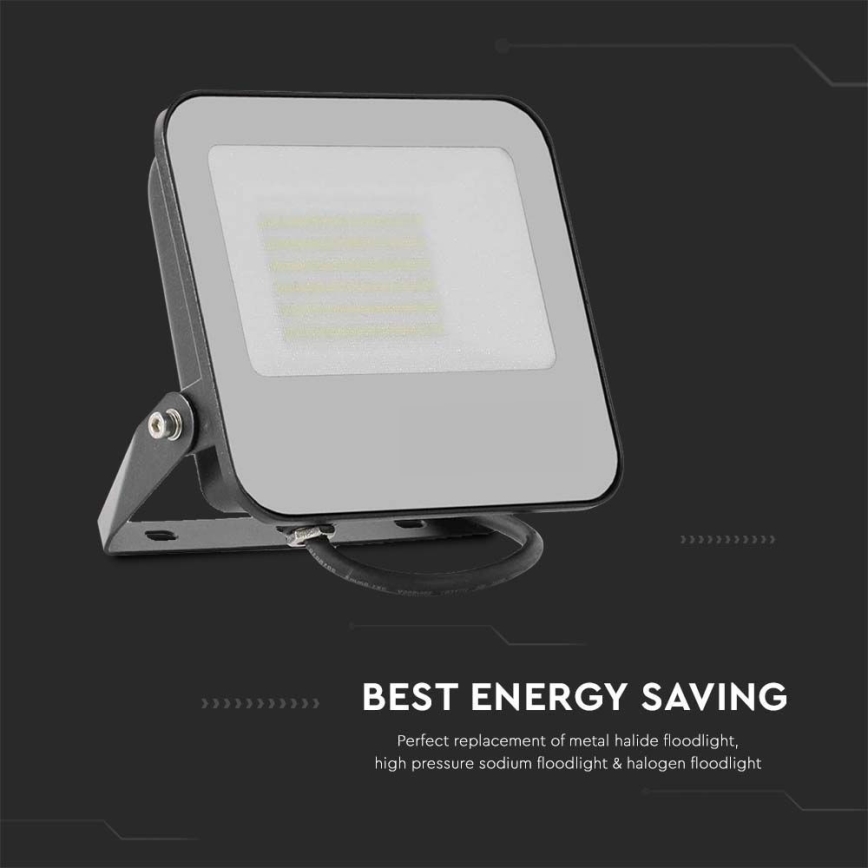 LED Schijnwerper LED/50W/230V 4000K IP65 zwart