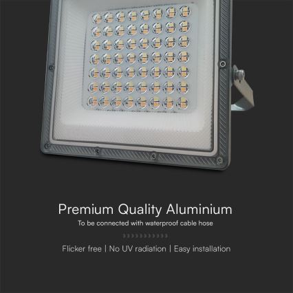 LED Schijnwerper LED/50W/230V IP65 3000/4000/6500K grijs