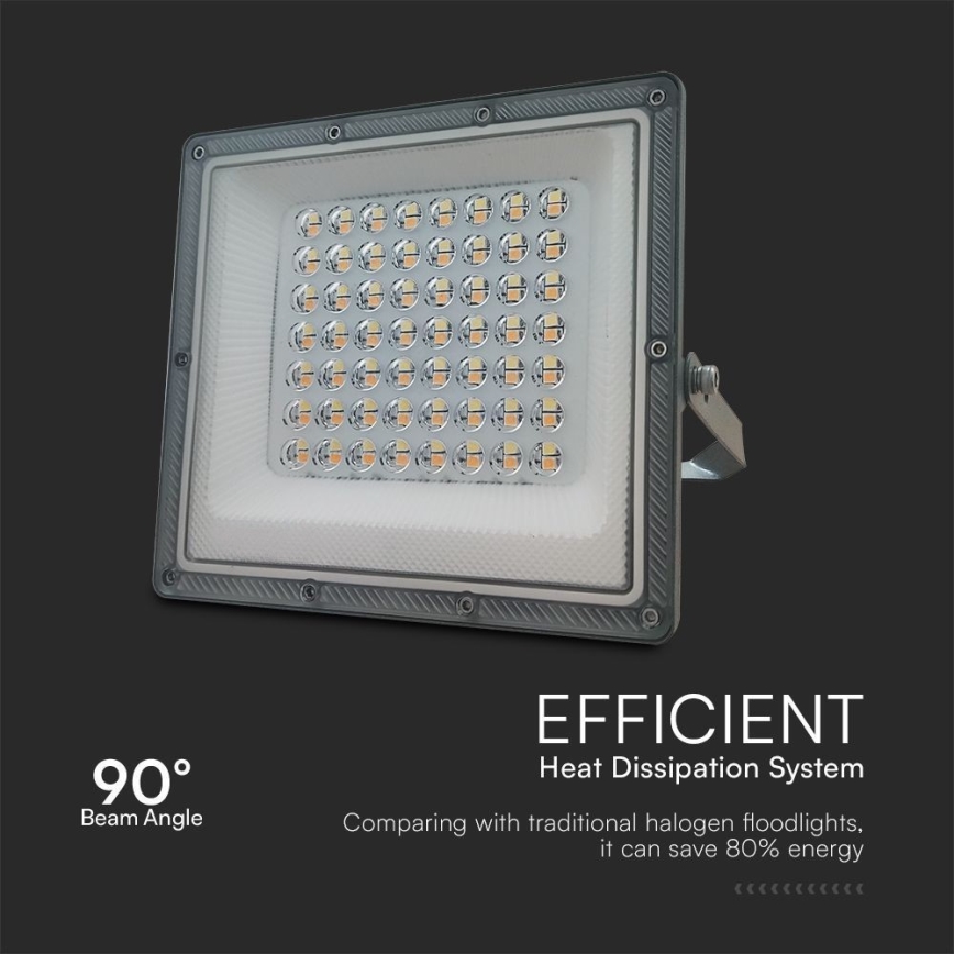 LED Schijnwerper LED/50W/230V IP65 3000/4000/6500K grijs