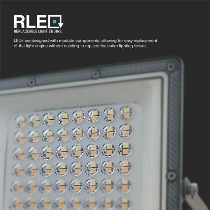 LED Schijnwerper LED/50W/230V IP65 3000/4000/6500K grijs