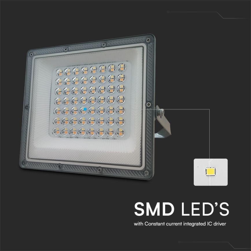 LED Schijnwerper LED/50W/230V IP65 3000/4000/6500K grijs