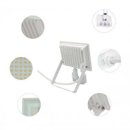 LED-schijnwerper met bewegingssensor NOCTIS LUX 3 LED/50W/230V 4000K IP44 wit