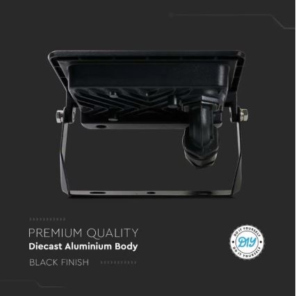 LED Schijnwerper met directe aansluiting SAMSUNG CHIP LED/10W/230V IP65 4000K zwart