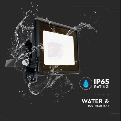 LED Schijnwerper met directe aansluiting SAMSUNG CHIP LED/10W/230V IP65 6500K zwart