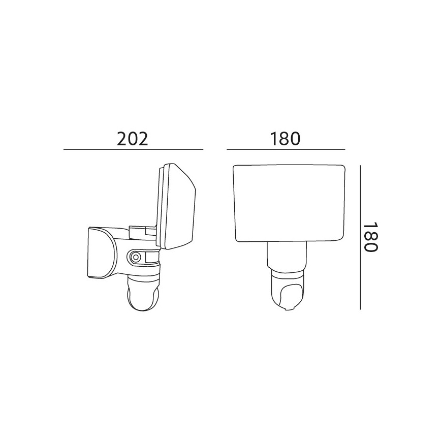 LED Schijnwerper met sensor en camera LED/23W/230V IP44 Wi-Fi Tuya