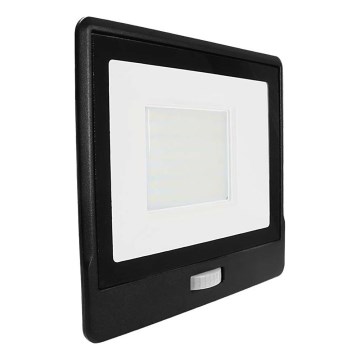 LED Schijnwerper met sensor LED/50W/230V 4000K IP65 zwart