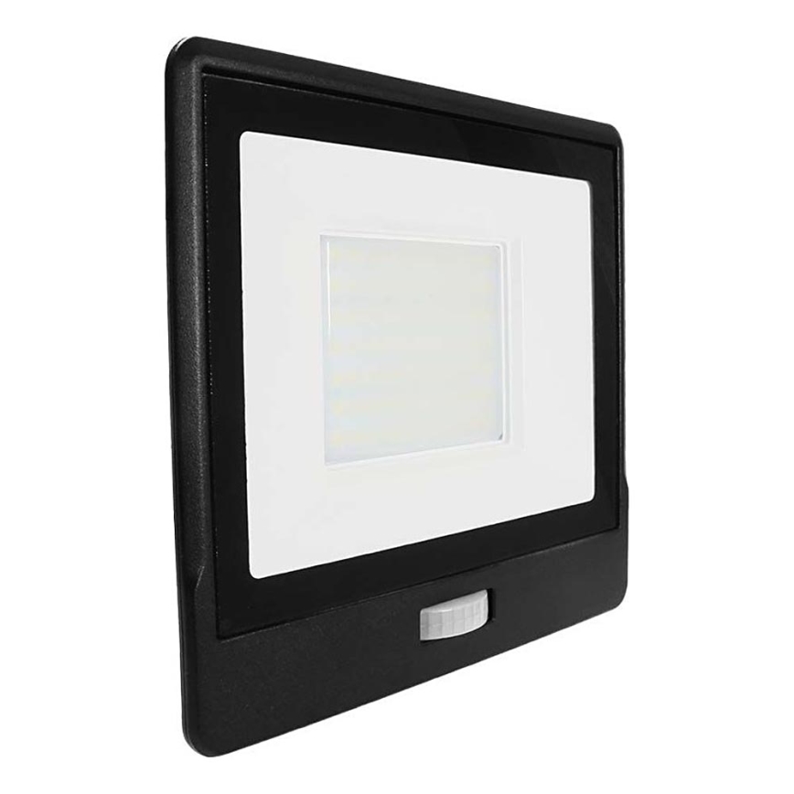 LED Schijnwerper met sensor LED/50W/230V 4000K IP65 zwart