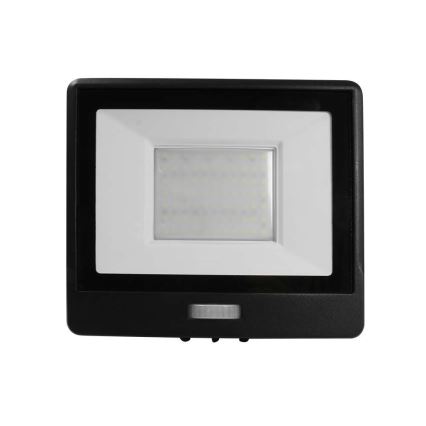LED Schijnwerper met sensor LED/50W/230V 4000K IP65 zwart