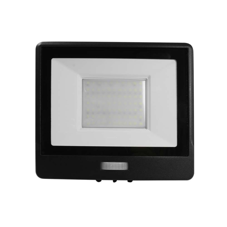 LED Schijnwerper met sensor LED/50W/230V 4000K IP65 zwart