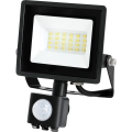 LED Schijnwerper met sensor MHC LED/20W/230V IP44 6500K zwart