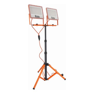 LED-schijnwerper met statief 2xLED/100W/230V 4500K IP65 oranje