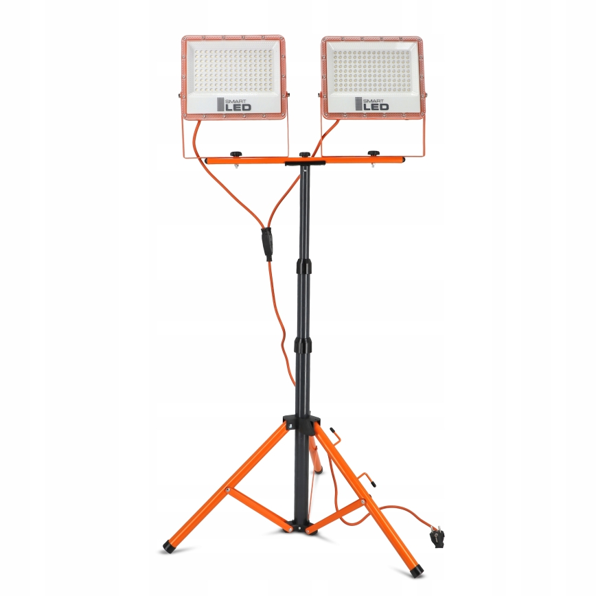 LED-schijnwerper met statief 2xLED/100W/230V 4500K IP65 oranje