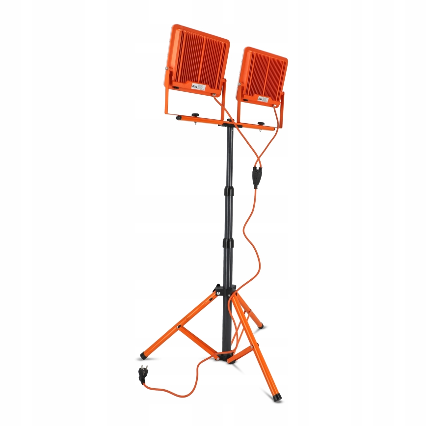 LED-schijnwerper met statief 2xLED/100W/230V 4500K IP65 oranje