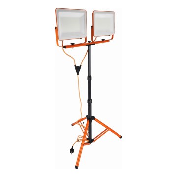 LED-schijnwerper met statief 2xLED/100W/230V 4500K IP65 oranje