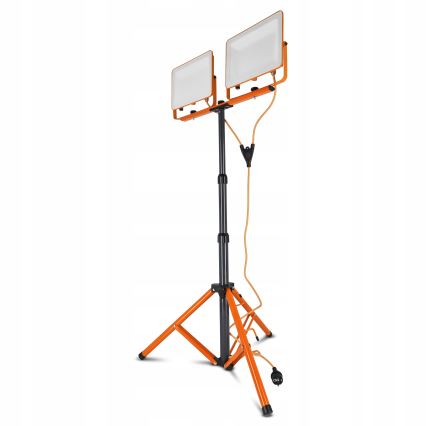 LED-schijnwerper met statief 2xLED/100W/230V 4500K IP65 oranje