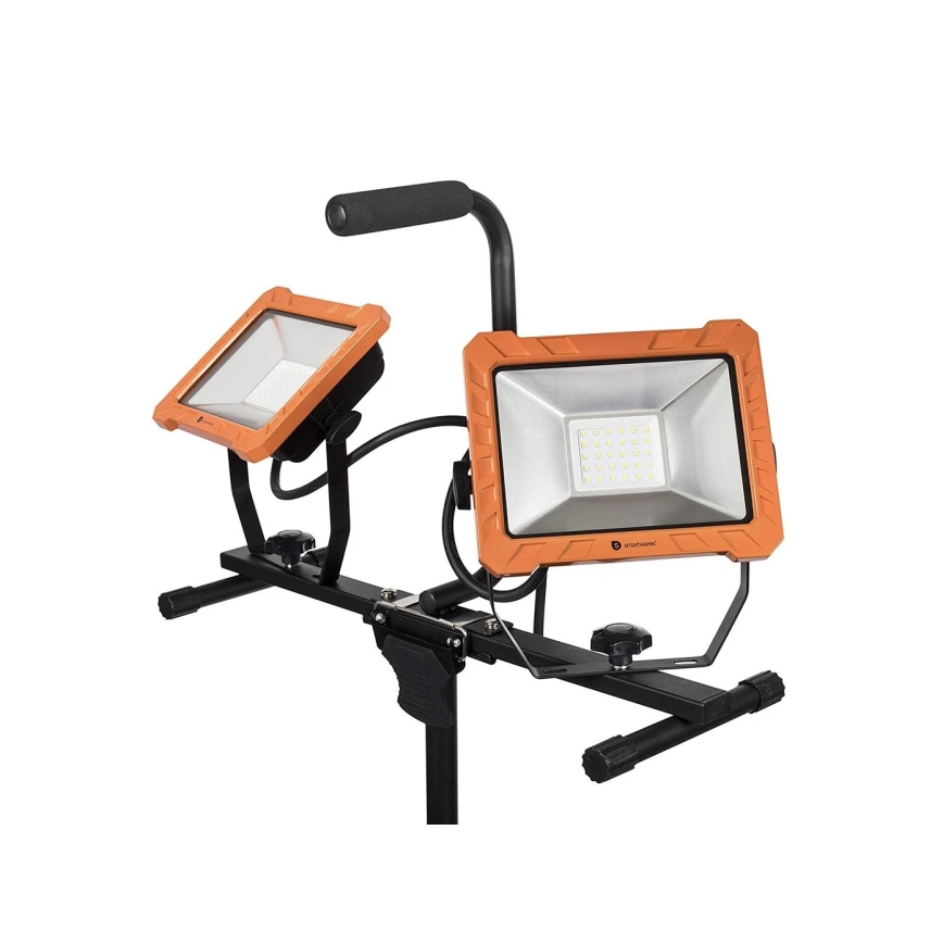 LED-schijnwerper met statief 2xLED/30W/230V 4000K IP65 oranje/zwart