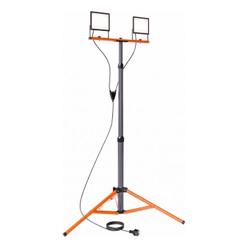 LED-schijnwerper met statief 2xLED/50W/230V 4500K IP65 zwart/oranje