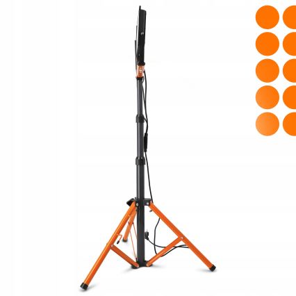 LED-schijnwerper met statief 3xLED/100W/230V 4500K IP65 zwart/oranje