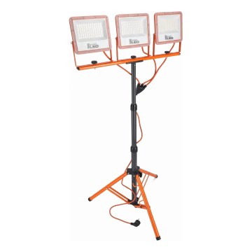 LED-schijnwerper met statief 3xLED/50W/230V 4500K IP65 oranje