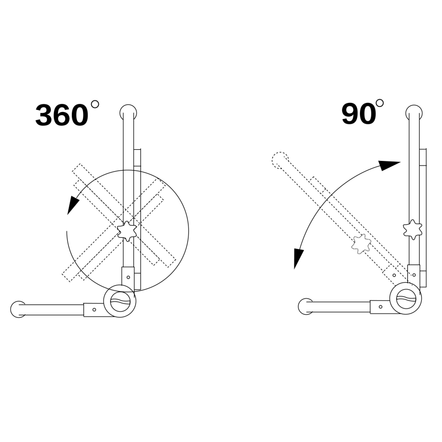 LED-schijnwerper met statief 50W/230V 5000K IP65 oranje