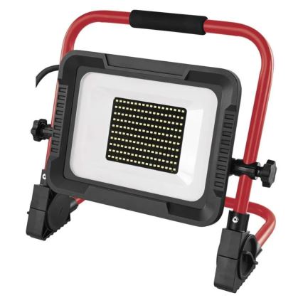 LED-schijnwerper met statief ELION LED/100W/230V 4000K IP65 rood/zwart