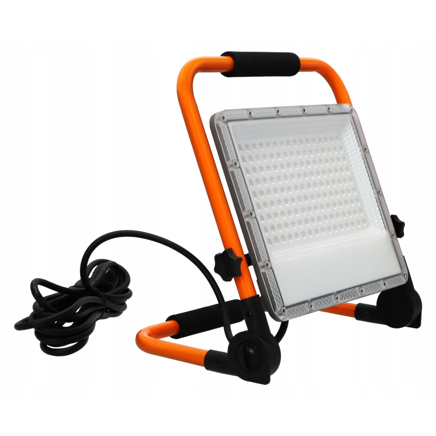 LED schijnwerper met statief LED/100W/230V 4500K IP65 oranje