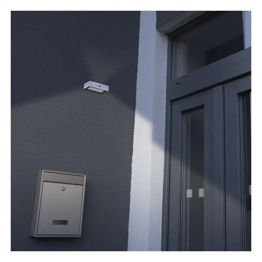 LED Schijnwerper op zonne-energie met bewegingssensor LED/3,7V 1200mAh 4000K IP65 wit