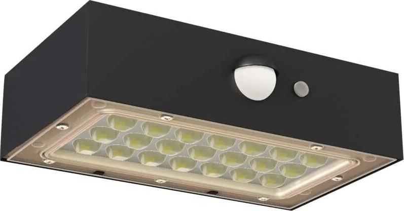 LED Schijnwerper op zonne-energie met bewegingssensor LED/3,7V 1200mAh 4000K IP65 zwart