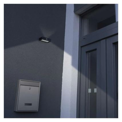 LED Schijnwerper op zonne-energie met bewegingssensor LED/3,7V 1200mAh 4000K IP65 zwart
