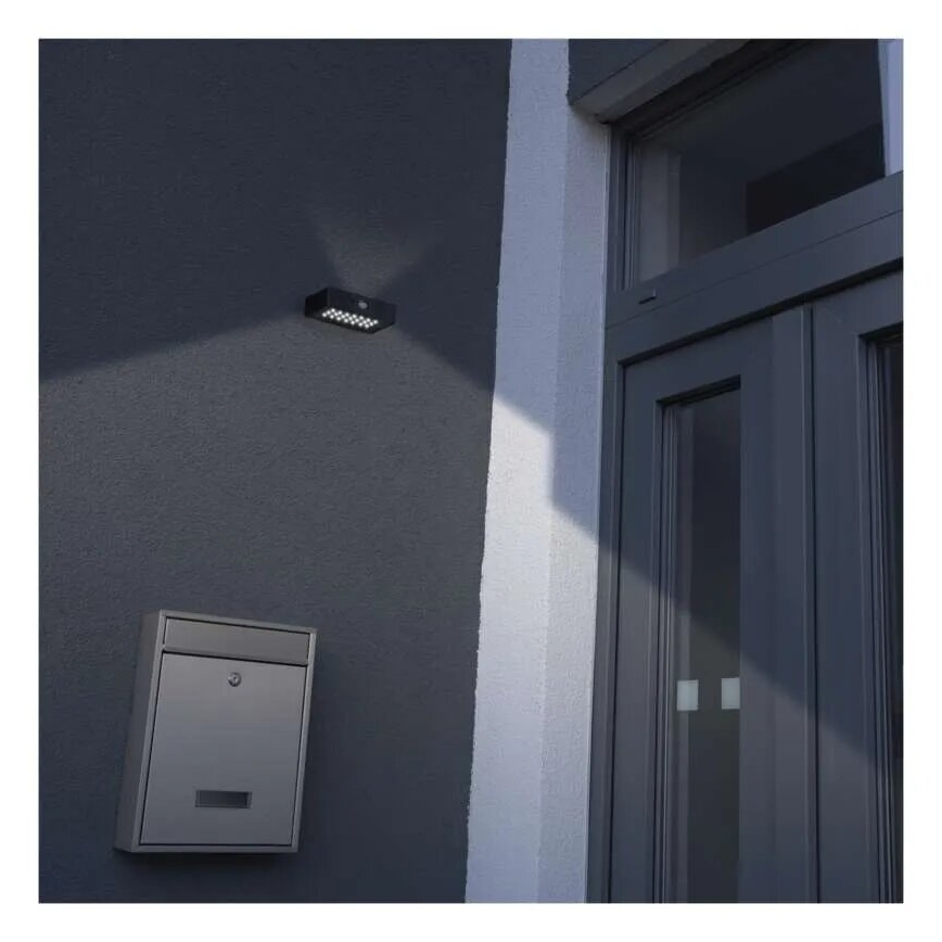 LED Schijnwerper op zonne-energie met bewegingssensor LED/3,7V 1200mAh 4000K IP65 zwart