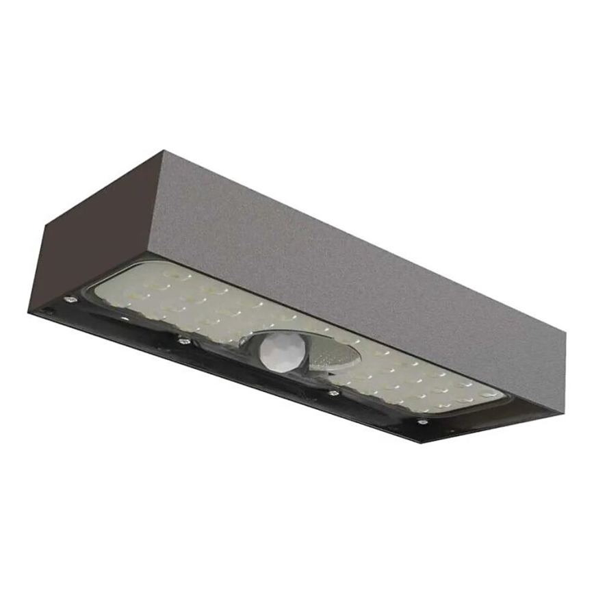 LED Schijnwerper op zonne-energie met bewegingssensor LED/3,7V 3000mAh 4000K IP65 zwart