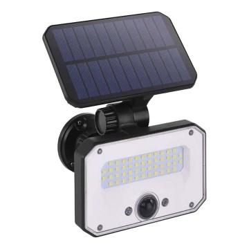 LED Schijnwerper op zonne-energie met bewegingssensor SPILO LED/3,7V 3600mAh 3000K IP54 + afstandsbediening
