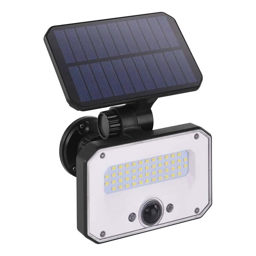 LED Schijnwerper op zonne-energie met bewegingssensor SPILO LED/3,7V 3600mAh 3000K IP54 + afstandsbediening