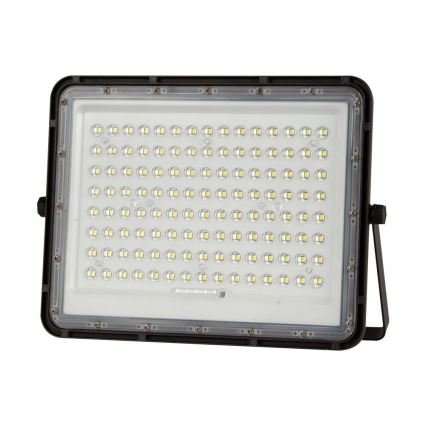 LED Schijnwerper op zonne-energie voor buiten LED/20W/3,2V 6400K zwart IP65 + afstandsbediening