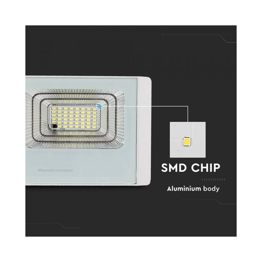 LED Schijnwerper op zonne-energie voor buiten LED/20W/3,2V IP65 4000K + afstandsbediening