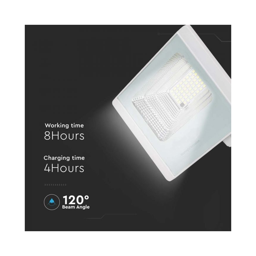 LED Schijnwerper op zonne-energie voor buiten LED/20W/3,2V IP65 4000K + afstandsbediening