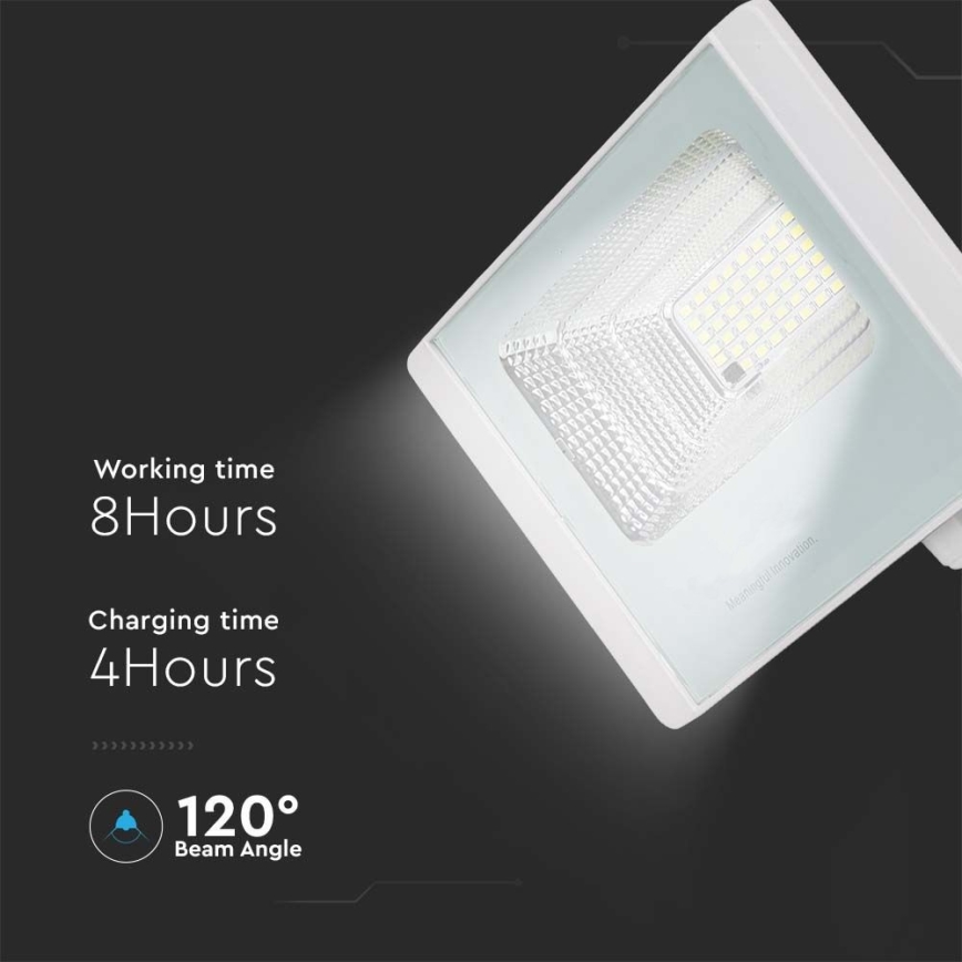 LED Schijnwerper op zonne-energie voor buiten LED/20W/3,2V IP65 6400K + afstandsbediening