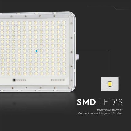 LED Schijnwerper op zonne-energie voor buiten LED/30W/3,2V 4000K wit IP65 + afstandsbediening