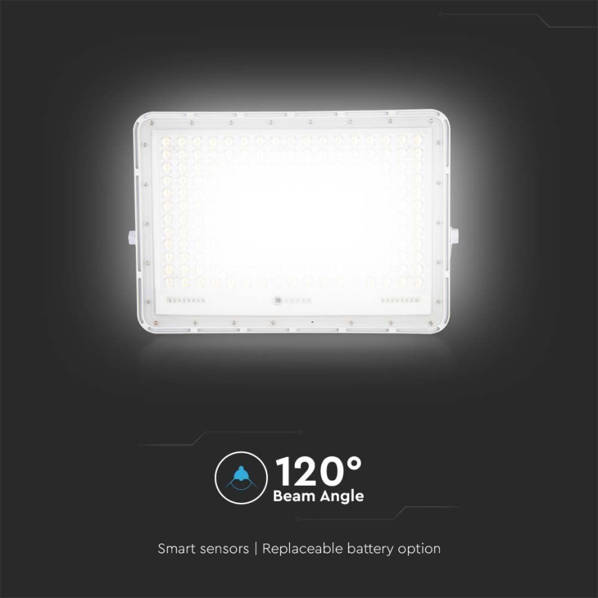 LED Schijnwerper op zonne-energie voor buiten LED/30W/3,2V 6400K wit IP65 + afstandsbediening