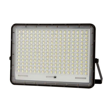 LED Schijnwerper op zonne-energie voor buiten LED/30W/3,2V 6400K zwart IP65 + afstandsbediening